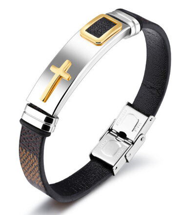 Náramok Golden Cross Brown