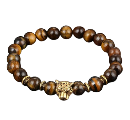 Náramok Leopard Gold s kameny Tigrie oko