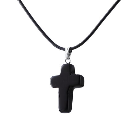 Miranda Prívesok križík NK0028 Obsidian