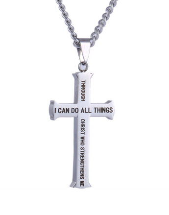 Krížik Philippians 4:13 s retiazkou