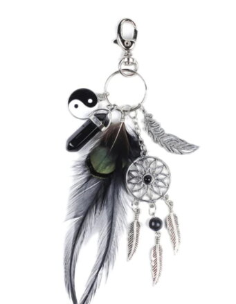 Prívesok na kabelku a kľúče Lapač snov Obsidián