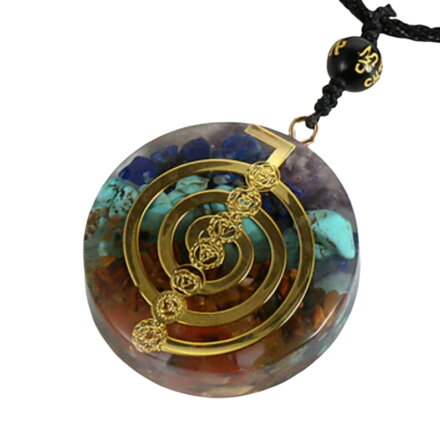 Prívesok Orgonit Reiki gold