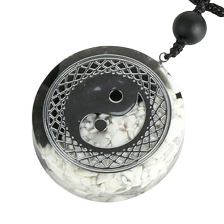 Prívesok Orgonit Jin Jang silver