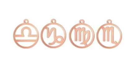 Prívesok so znamením zverokruhu 4137 Rose Gold