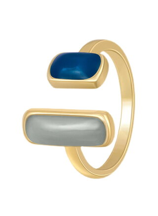 Prsteň Two Stones AM3081 Blue-Gray