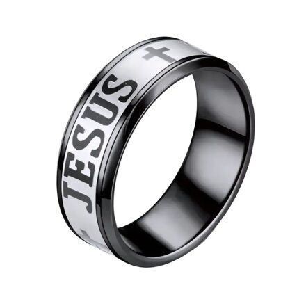 Prsteň JESUS Z0001 Black