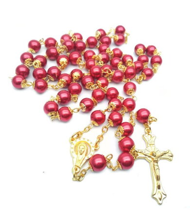 Ruženec Miranda Red Pearls R81234