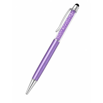 Guľôčkové pero Ballpoint s čírymi kryštálmi 720