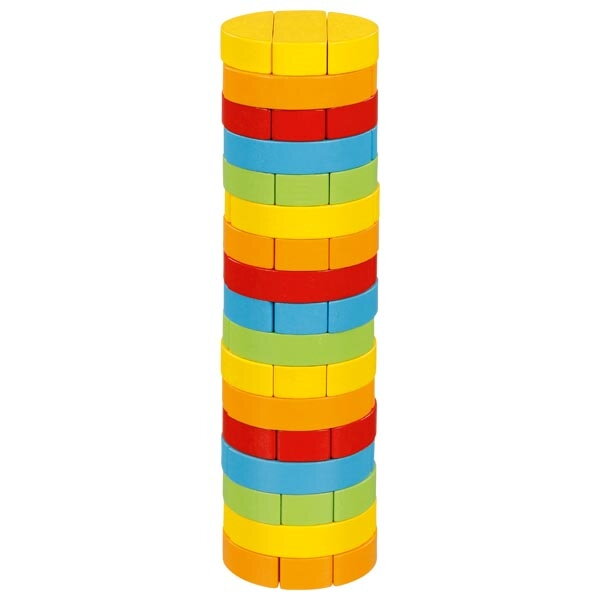 Goki Drevená Veža Jenga Farebná guľatá Goki Drevená Veža Jenga Farebná guľatá