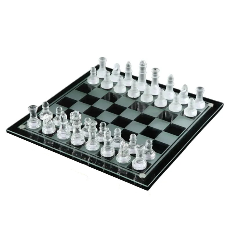 Sklenené šachy 25x25cm