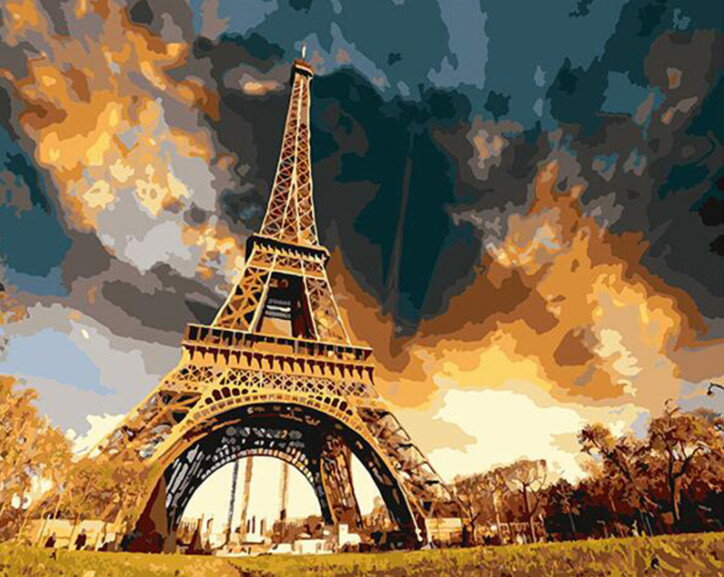 Maľovanie podľa čísiel Eiffel Tower DX089B Maľovanie podľa čísiel Eiffel Tower DX089B