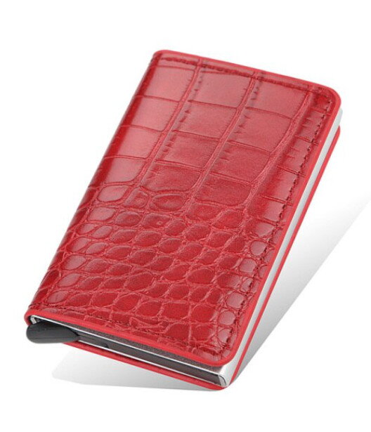 Púzdro na karty a bankovky Cardslide Miranda Croco Red Púzdro na karty a bankovky Cardslide Miranda Croco Red