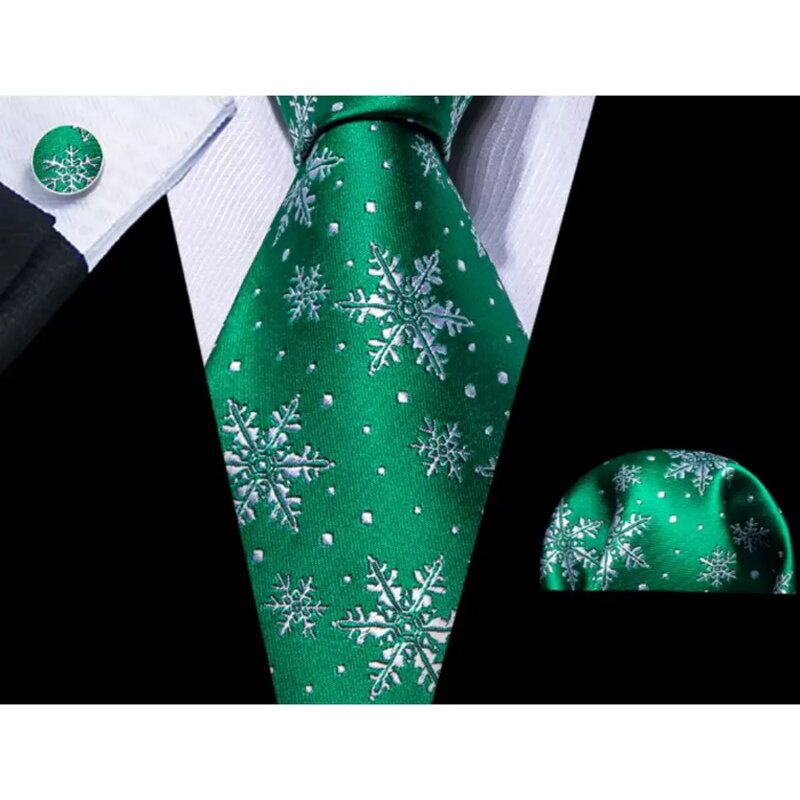 Vianočná súprava kravata, vreckovka a manžetové gombíky 