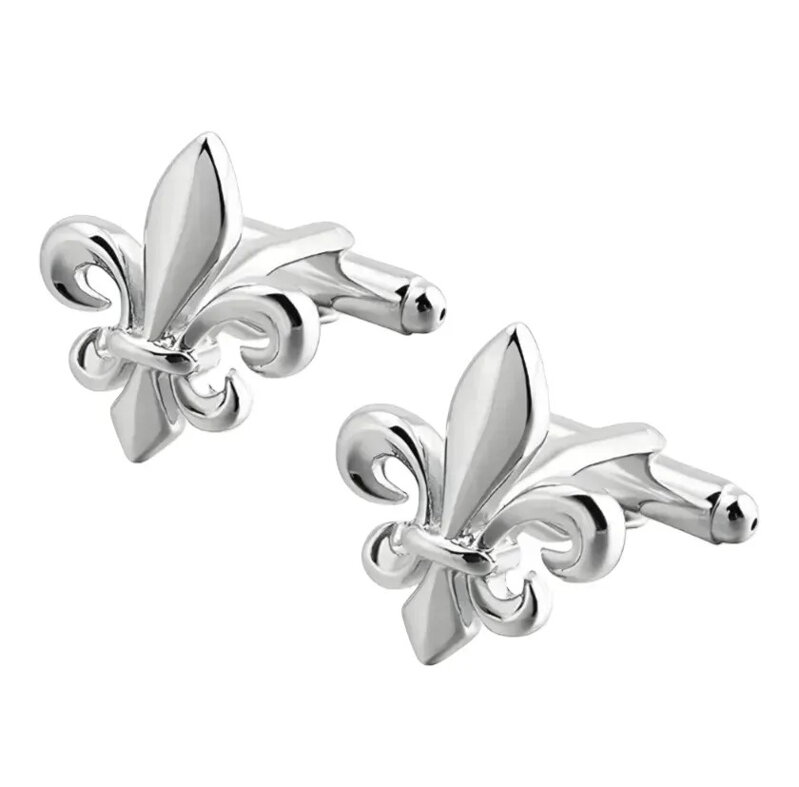 Manžetové gombíky Lilie AM179 Silver