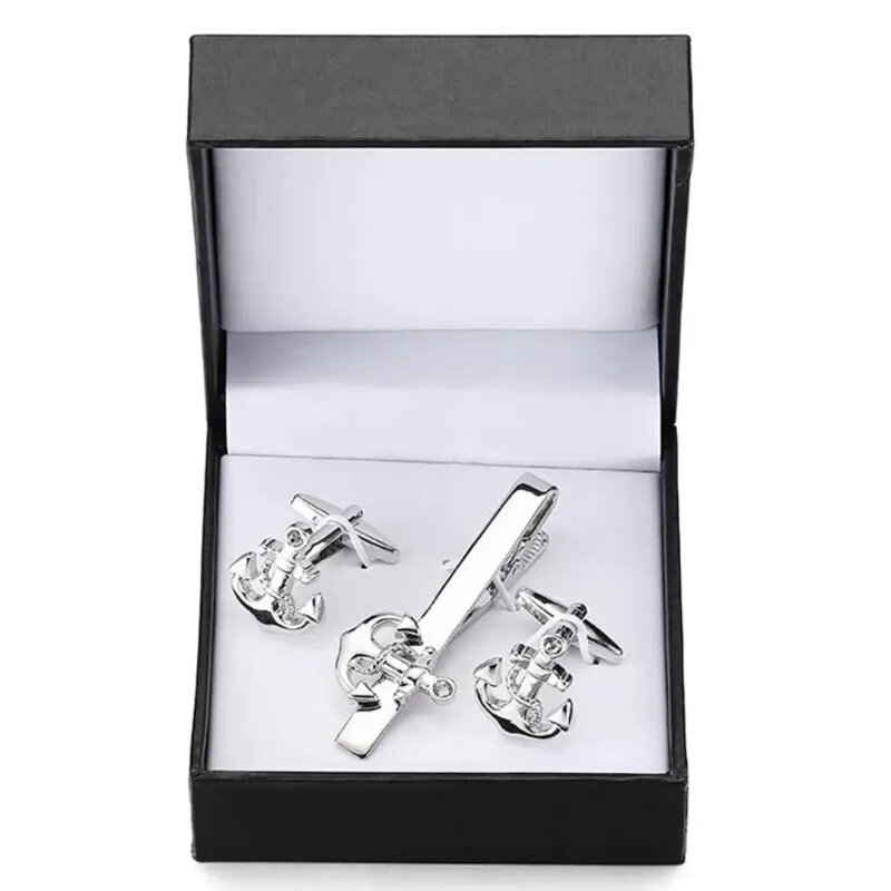 Spona na kravatu a manžetové gombíky Kotva AMK10