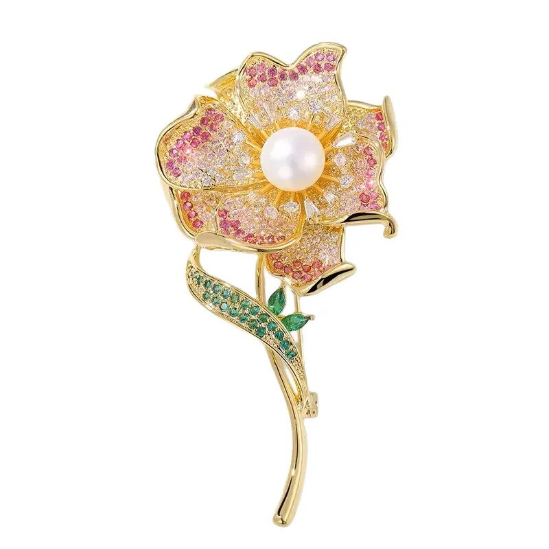 Brošňa Gold Flower AM622 Brošňa Gold Flower AM622