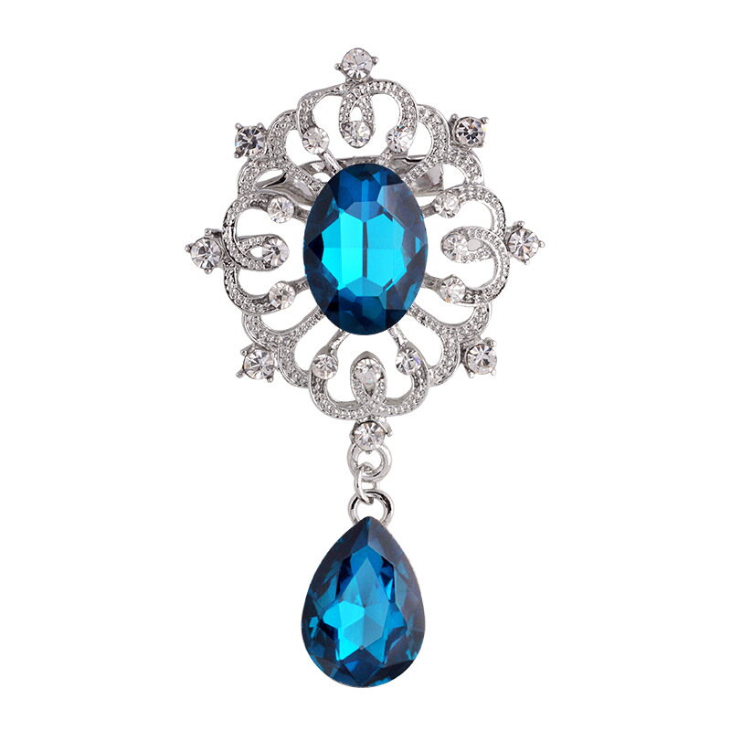 Brošňa Crystal drop AR162 Modrá Brošňa Crystal drop AR162 Modrá