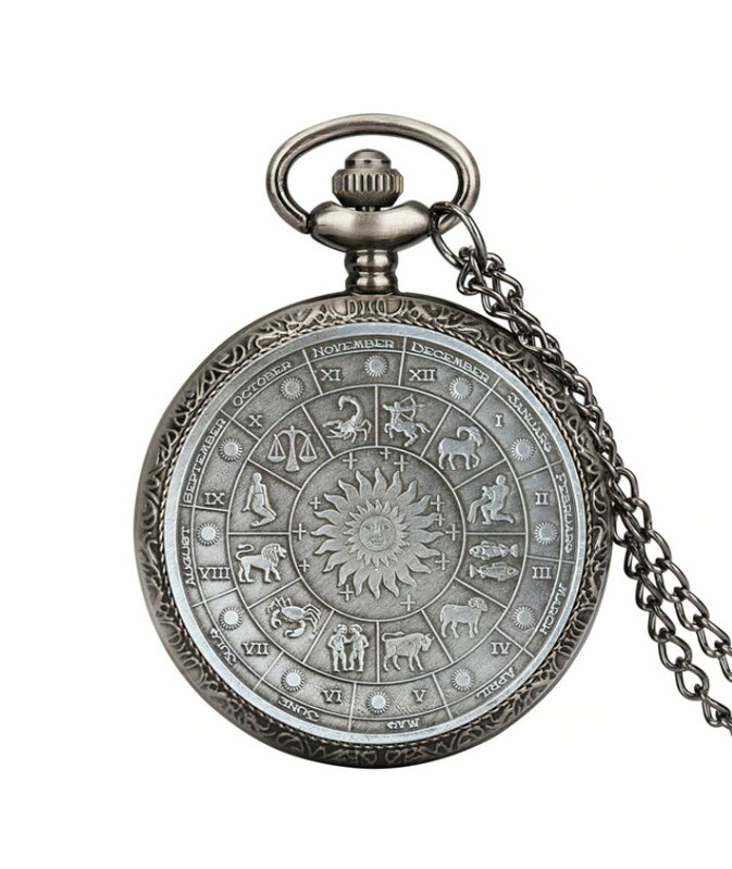 Vreckové hodinky so znamením zverokruhu P446 Silver Vreckové hodinky so znamením zverokruhu P446 Silver