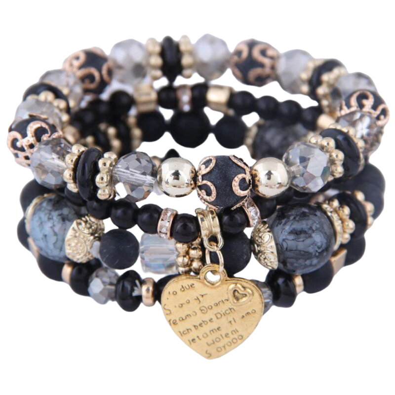 Náramok s korálkami N230 Black Náramok s korálkami N230 Black