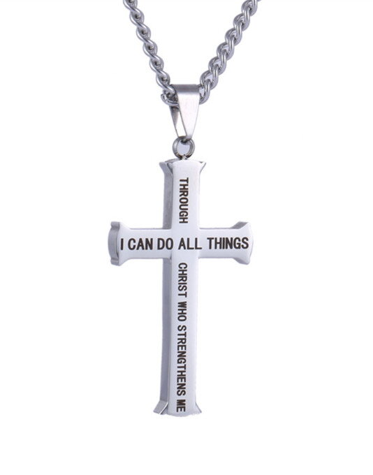 Krížik Philippians 4:13 s retiazkou Krížik Philippians 4:13 s retiazkou