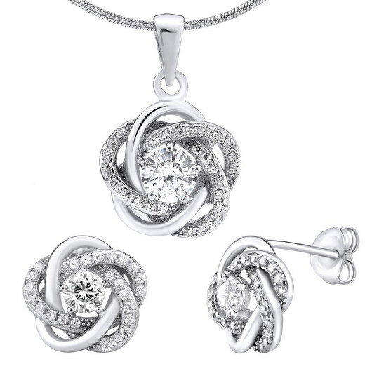 Silvego Strieborný set šperkov ROSALYN náušnice a prívesok. JJJS0088 Silvego Strieborný set šperkov ROSALYN náušnice a prívesok. JJJS0088