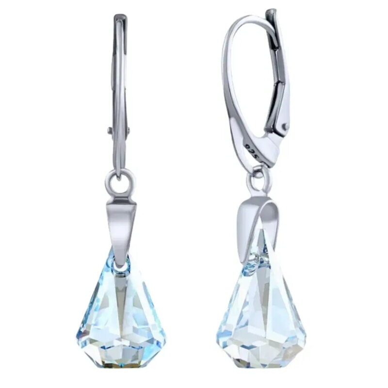 Strieborné náušnice XIRIUS Raindrop 14mm Blue Shade so Swarovski® Crystals Strieborné náušnice XIRIUS Raindrop 14mm Blue Shade so Swarovski® Crystals