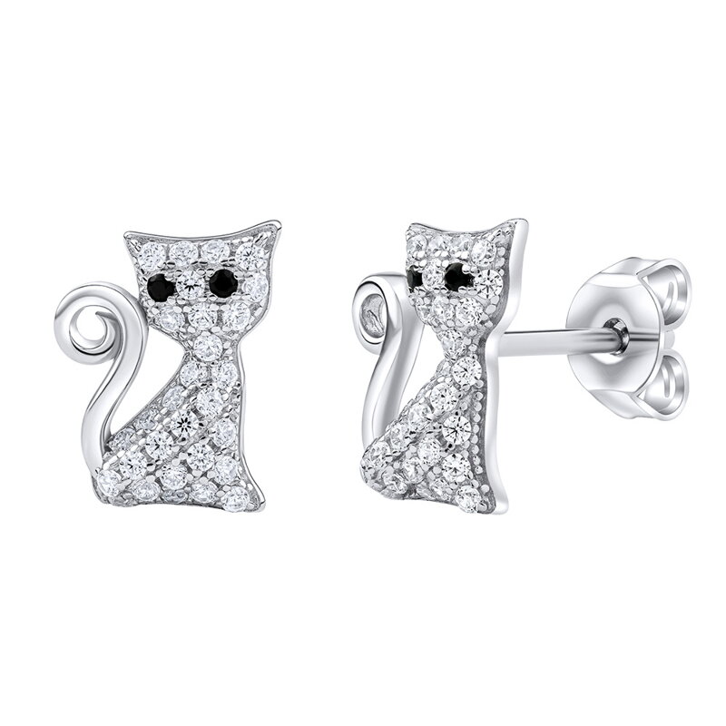 Silvego strieborné náušnice mačka Bessie s čírymi Brilliance Zirconia Silvego strieborné náušnice mačka Bessie s čírymi Brilliance Zirconia