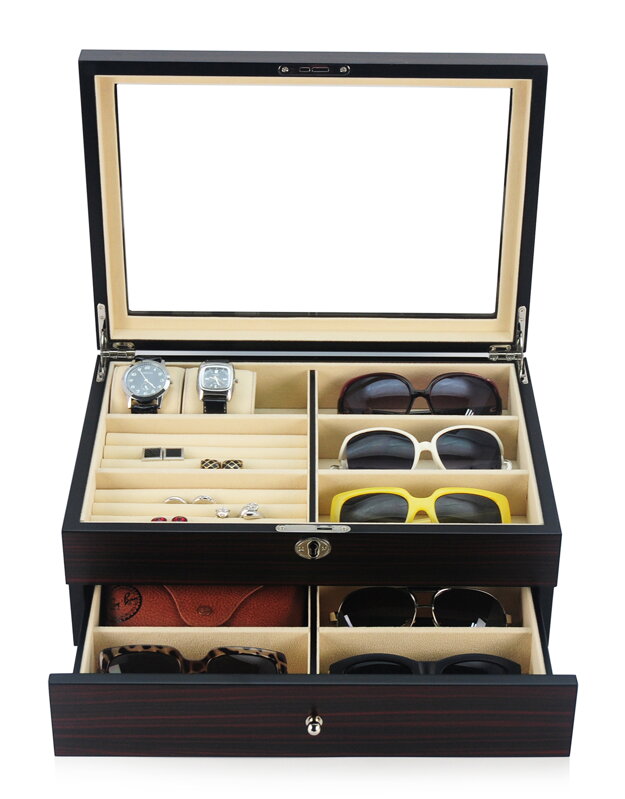 Kazeta na okuliare a šperky Miranda 6028 Eben