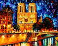 Maľovanie podľa čísiel Večerná Katedrála Notre-Dame