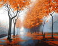 Maľovanie podľa čísiel Jesenný parčík P1141
