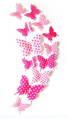 3D dekorácia Motýle ružoví s bodkami
