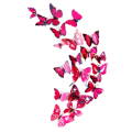 3D dekorácia Motýle červeno-ružovi