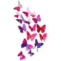 3D dekorácia Motýle fialovo-červení
