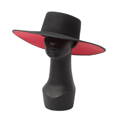 Španělský damsky klobúk Miranda Čierno-červený